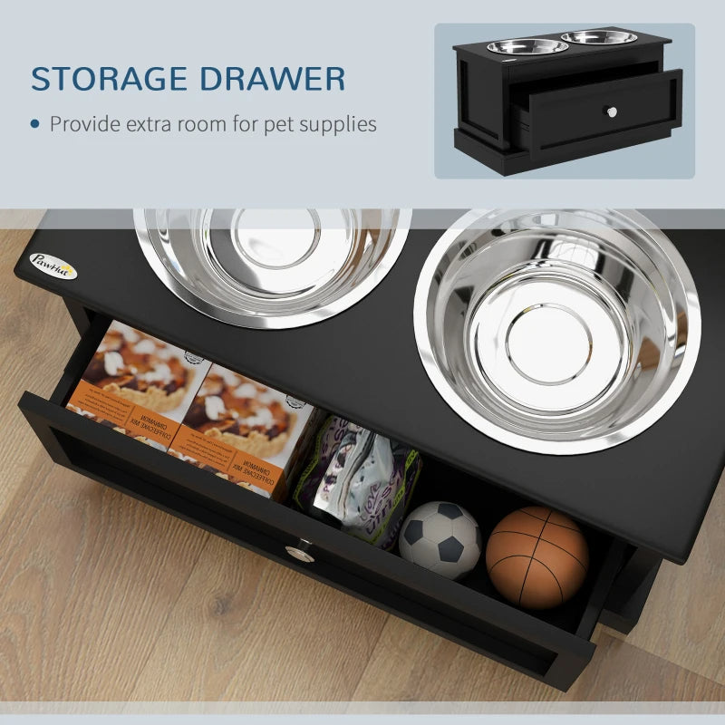 Dog Bowls With Storage Drawer