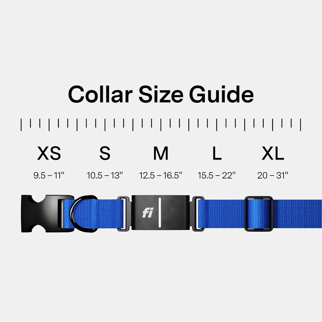Fi Series 3+ Smart GPS Dog Tracker Collar Health Monitor Waterproof LED