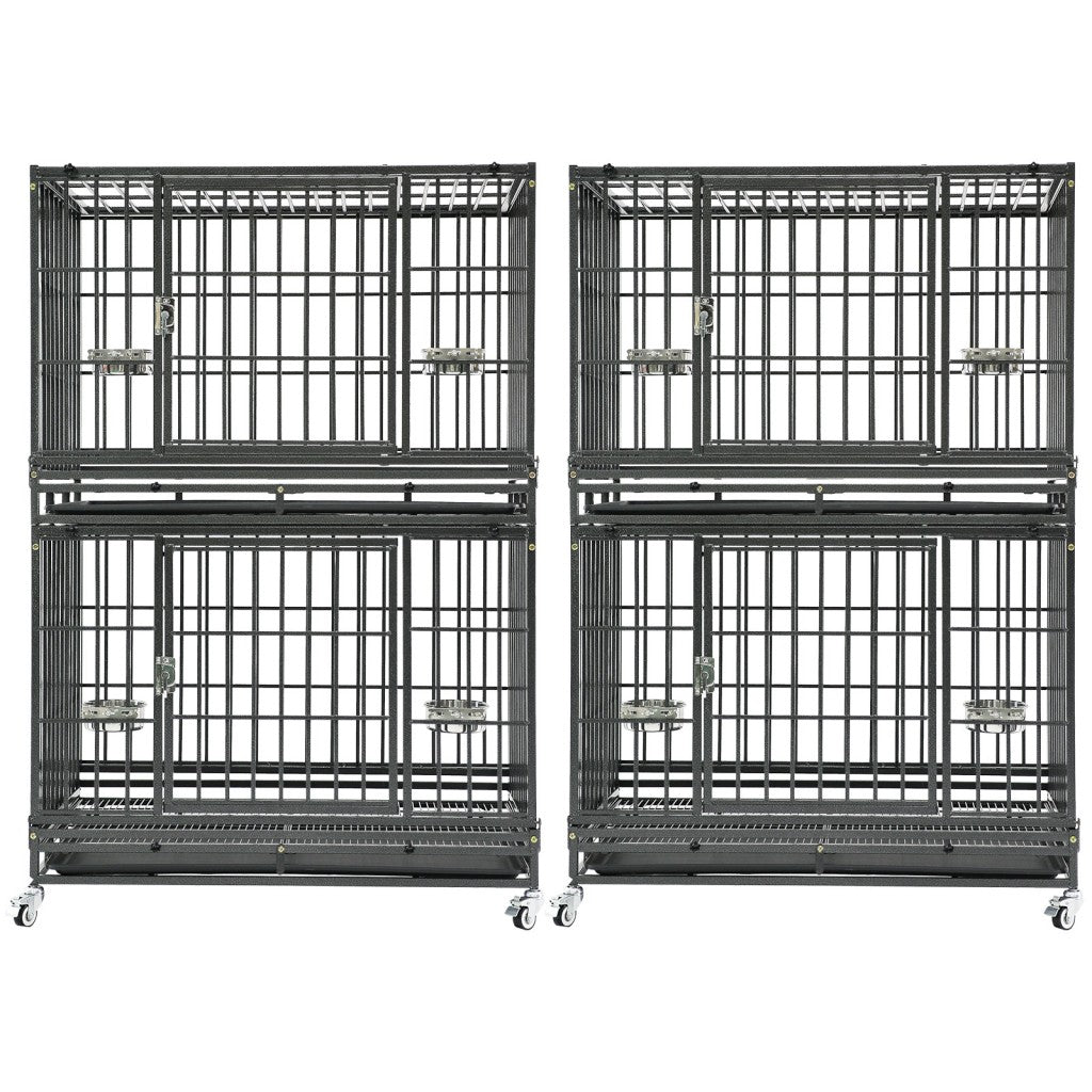 37" Stackable Heavy Duty Dog Crate 371D07: 1-9 packs available