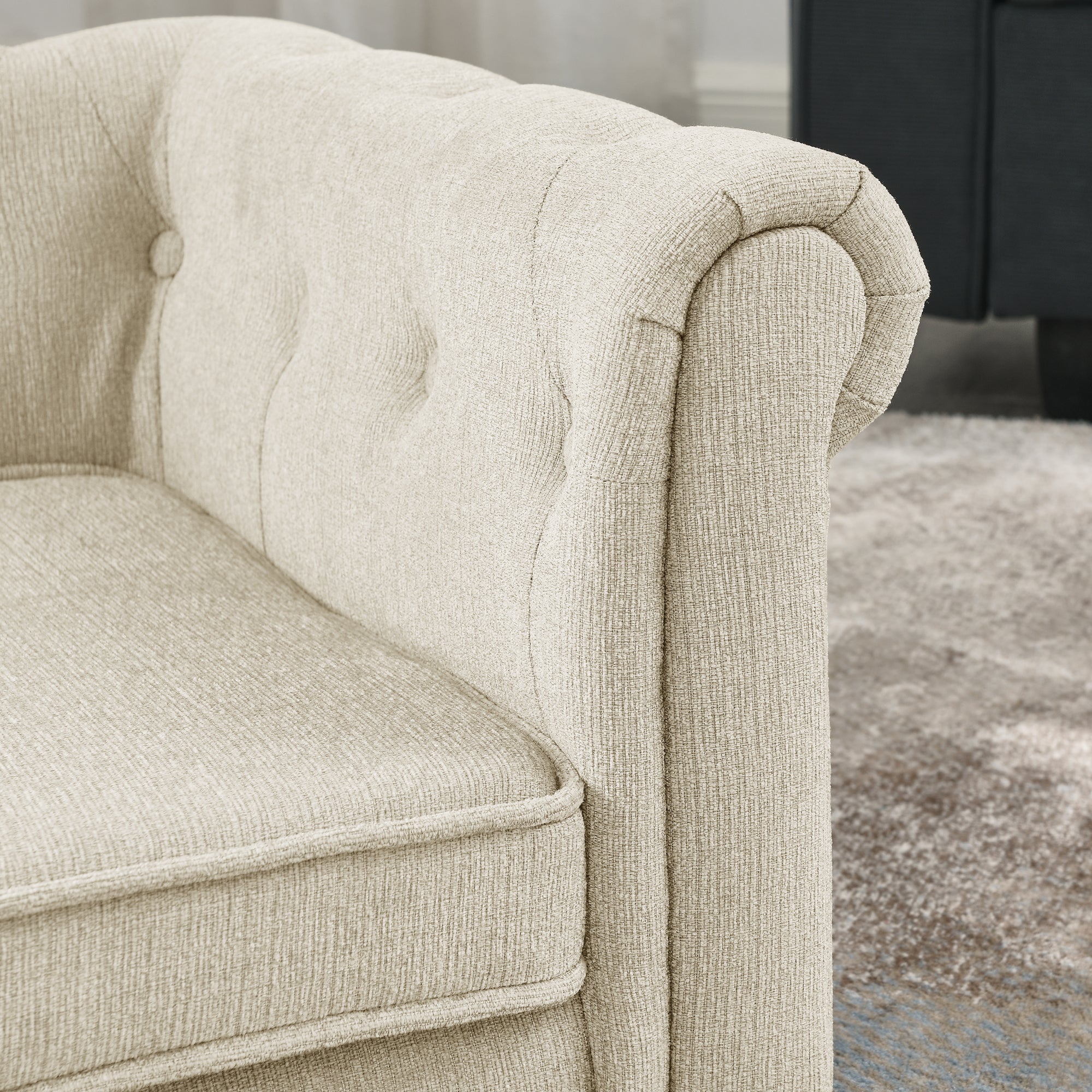 Elegant Pet Bed for Medium and Large Dogs, Durable Elevated Dog Sofa, Beige.