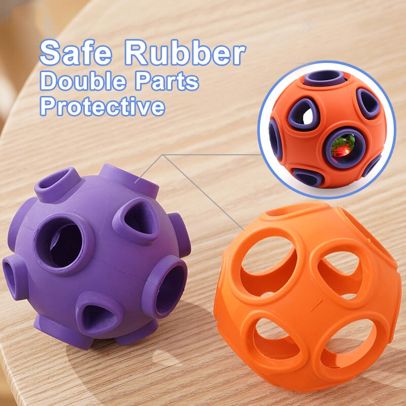 HOOPET Interactive Rubber Ball — Dog Chew & Treat Dispensing Toy