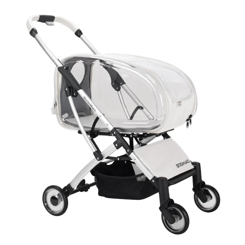 Fashionable Pet, Dog Cats, Four Wheeled Cart, Lightweight, Foldable Separable When Going Out Small Medium-Sized Stroller.
