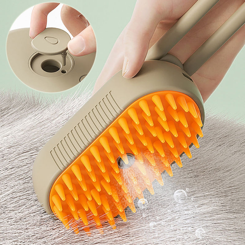 Electric Cat Steam Brush 3 In 1 Spray Pet Grooming