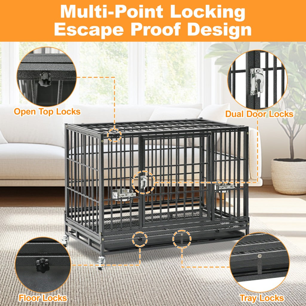 37" Stackable Heavy Duty Dog Crate 371D07: 1-9 packs available