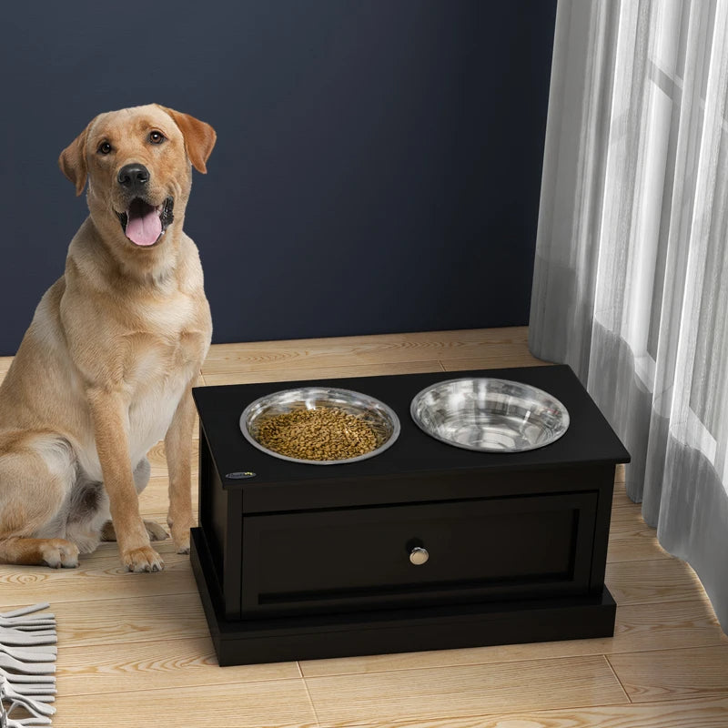 Dog Bowls With Storage Drawer