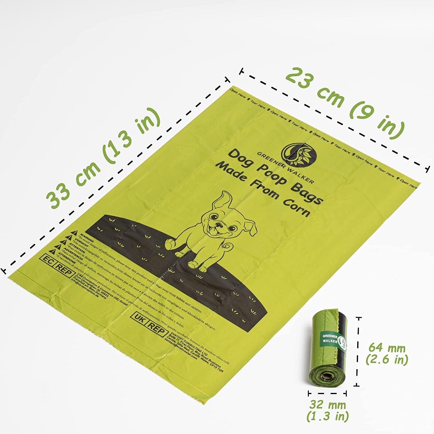 540 Count - Poop Bags Extra Thick, Leak Proof, Waste Bag Rolls.