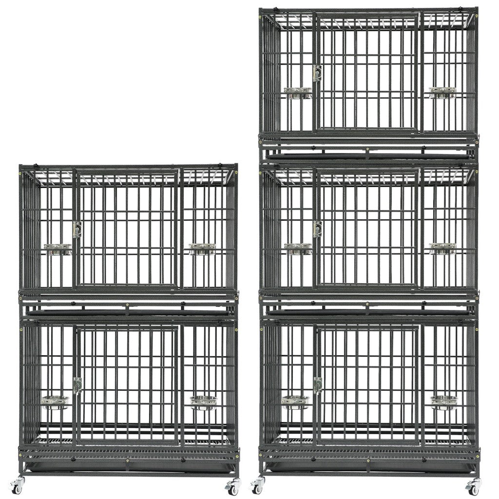37" Stackable Heavy Duty Dog Crate 371D07: 1-9 packs available