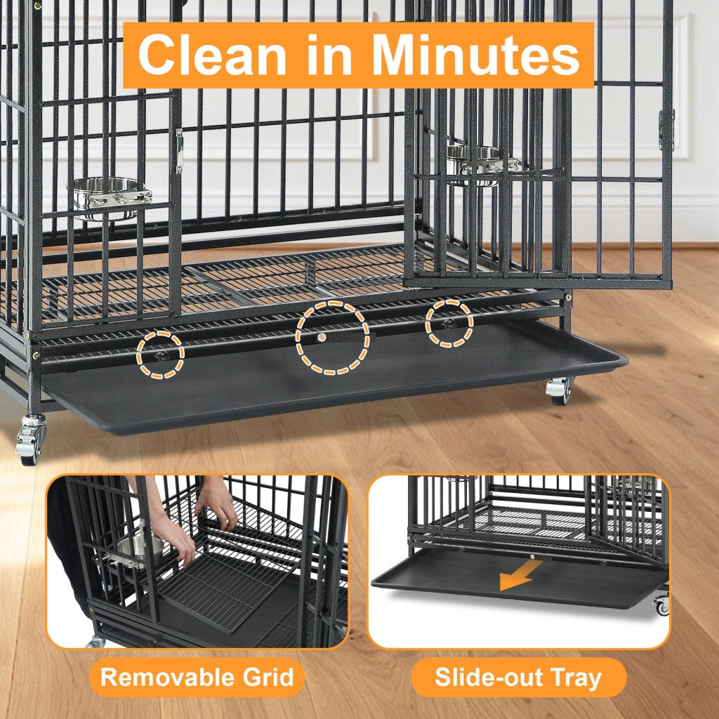 37" Stackable Heavy Duty Dog Crate 371D07: 1-9 packs available