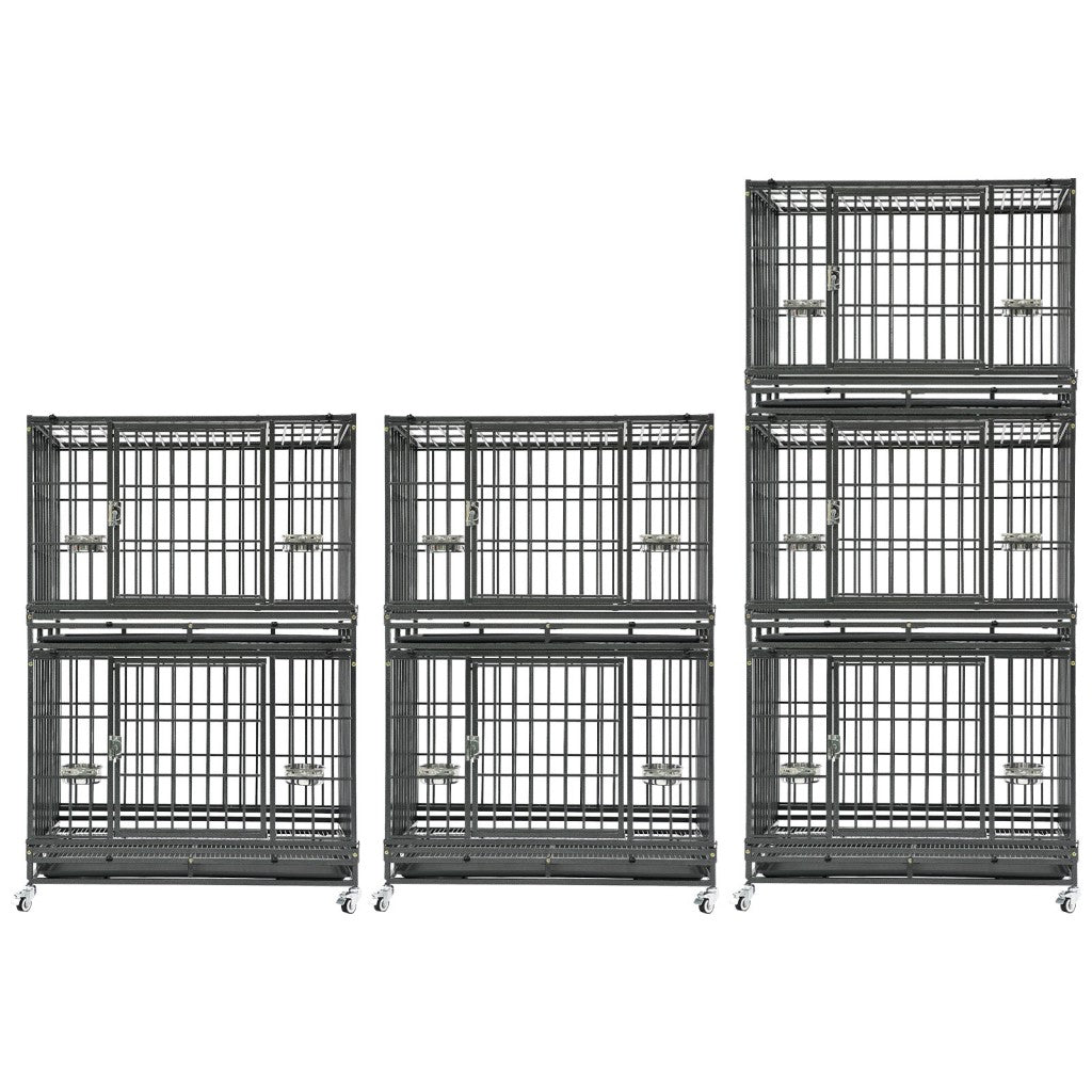 37" Stackable Heavy Duty Dog Crate 371D07: 1-9 packs available