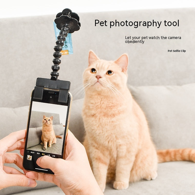 Pet Selfie Clip & Camera Lens Toy for Cats & Dogs