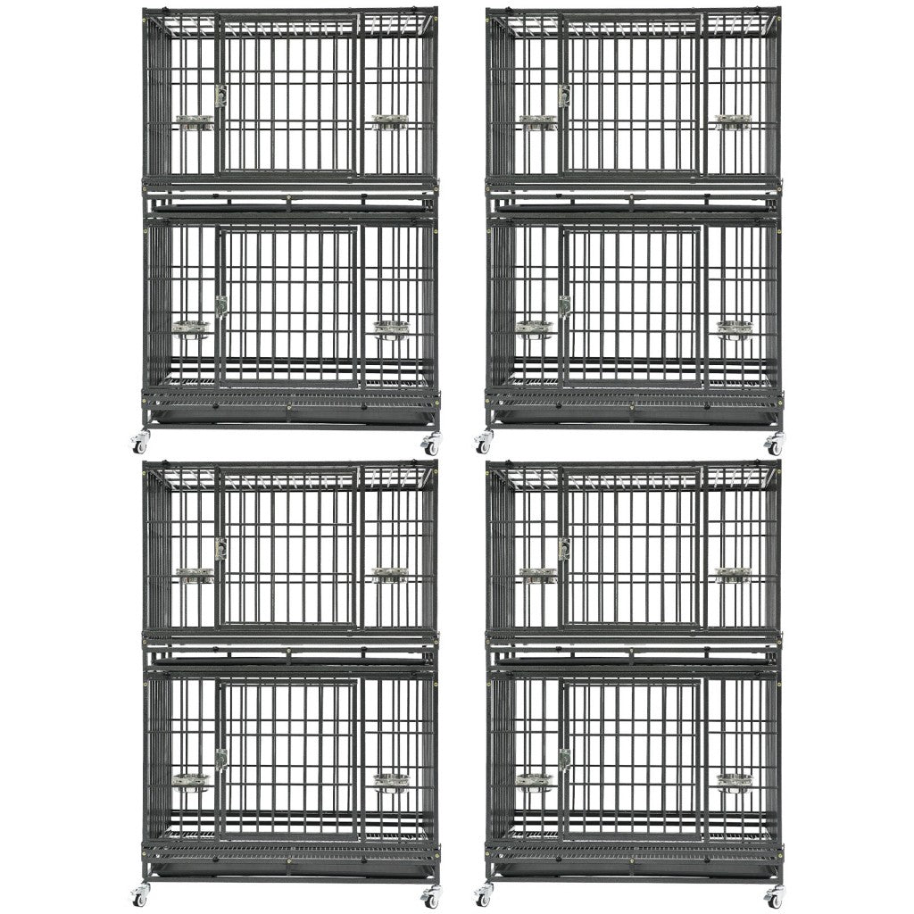 37" Stackable Heavy Duty Dog Crate 371D07: 1-9 packs available