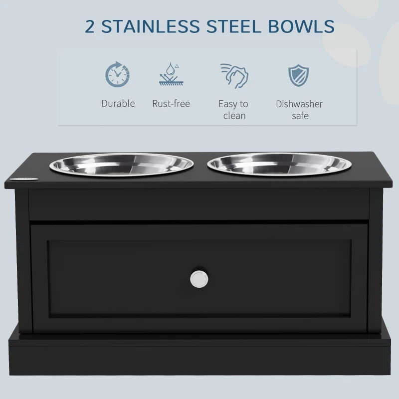 Dog Bowls With Storage Drawer