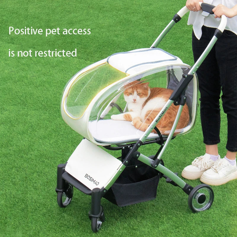 Fashionable Pet, Dog Cats, Four Wheeled Cart, Lightweight, Foldable Separable When Going Out Small Medium-Sized Stroller.