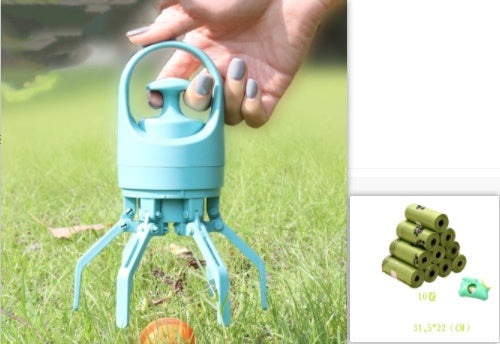 Portable Lightweight Dog Pooper Scooper With Built-in Poop Bag Dispenser.
