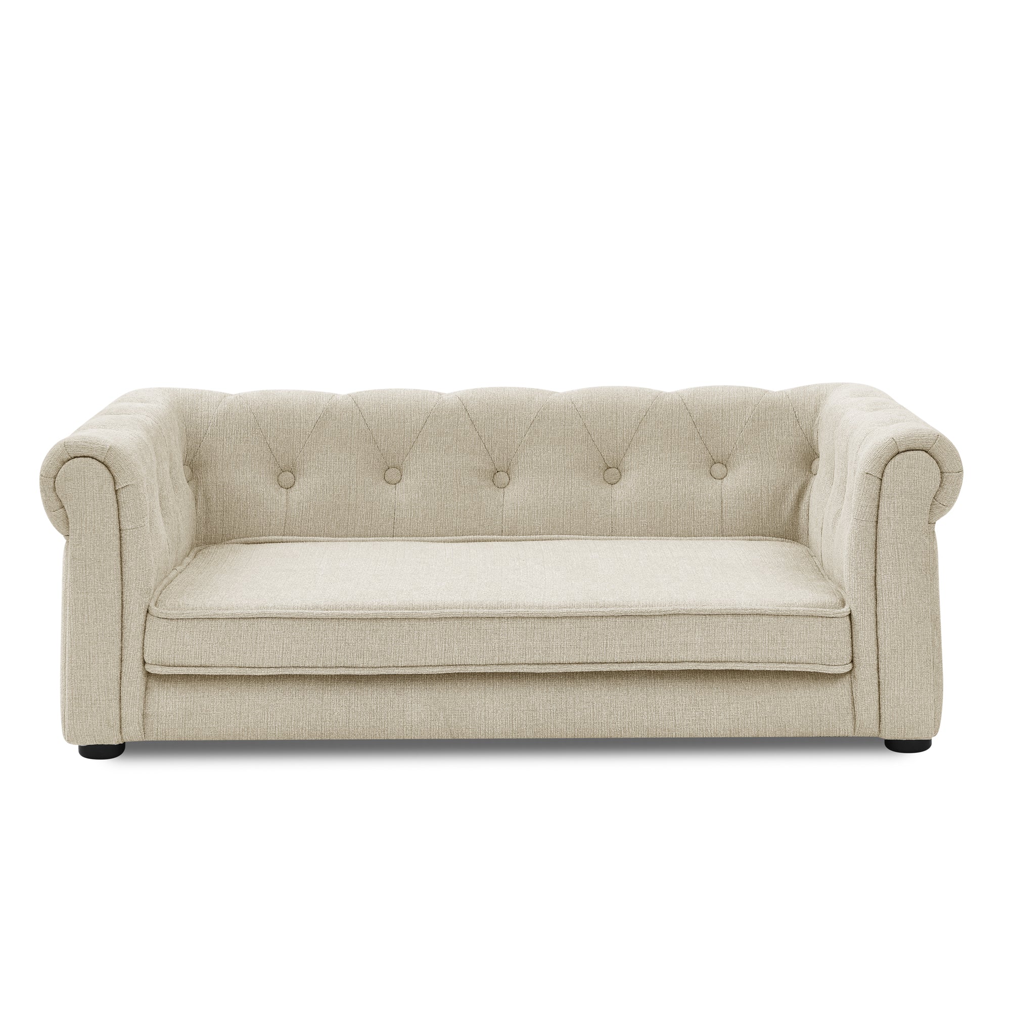 Elegant Pet Bed for Medium and Large Dogs, Durable Elevated Dog Sofa, Beige.