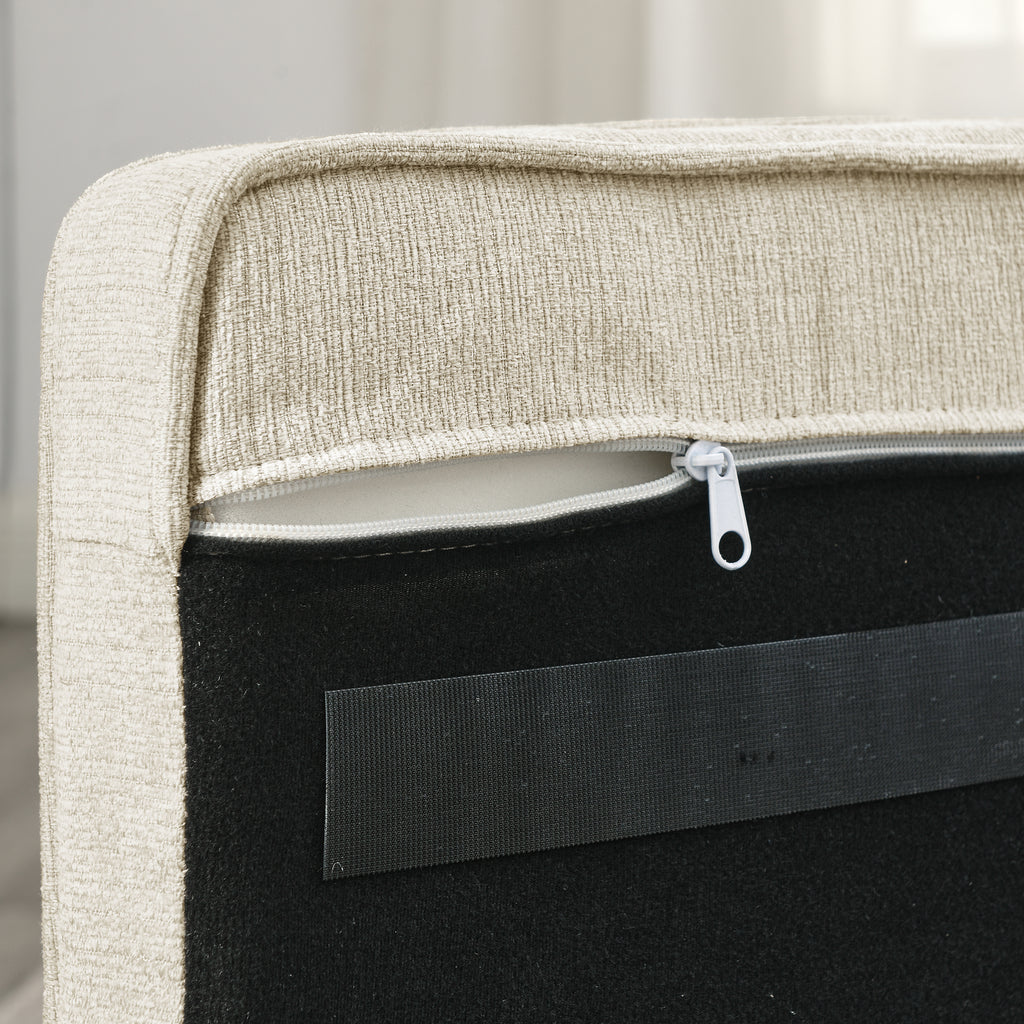 Elegant Pet Bed for Medium and Large Dogs, Durable Elevated Dog Sofa, Beige.