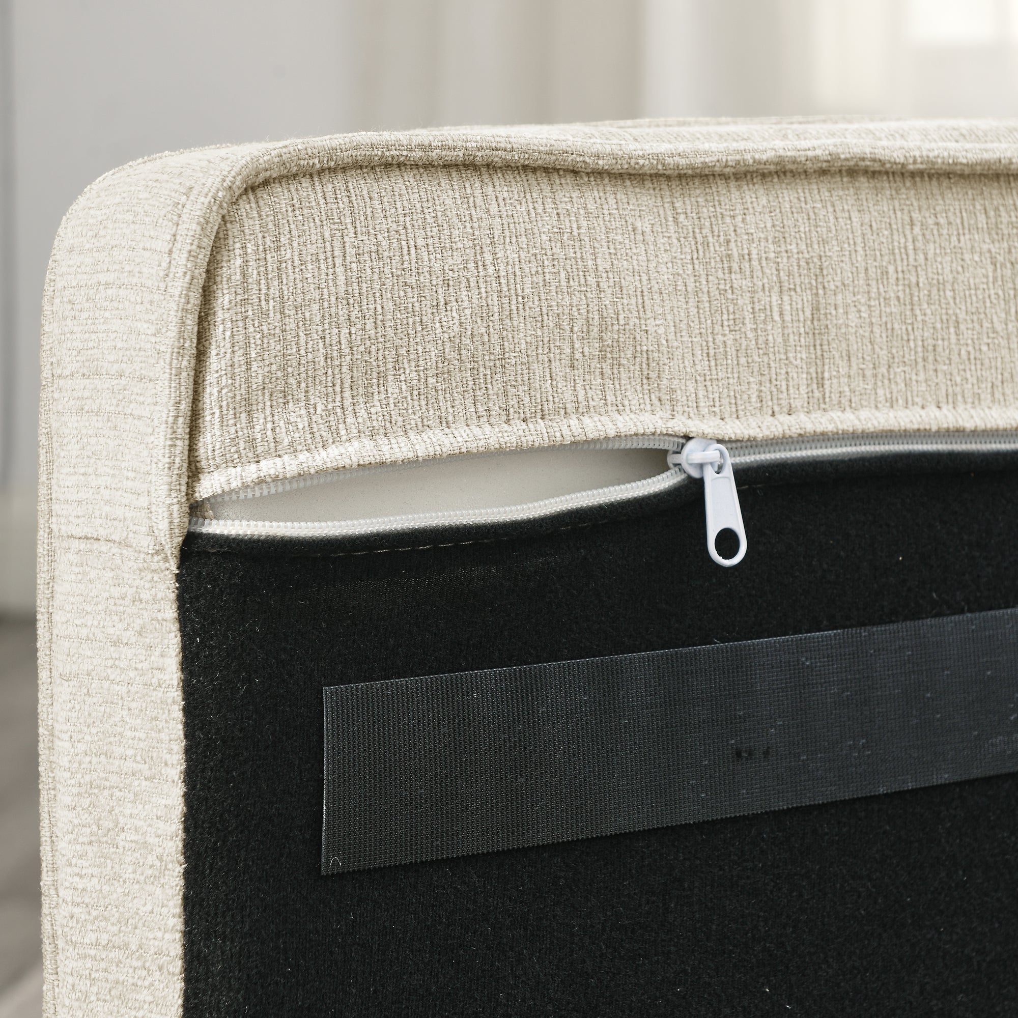 Elegant Pet Bed for Medium and Large Dogs, Durable Elevated Dog Sofa, Beige.