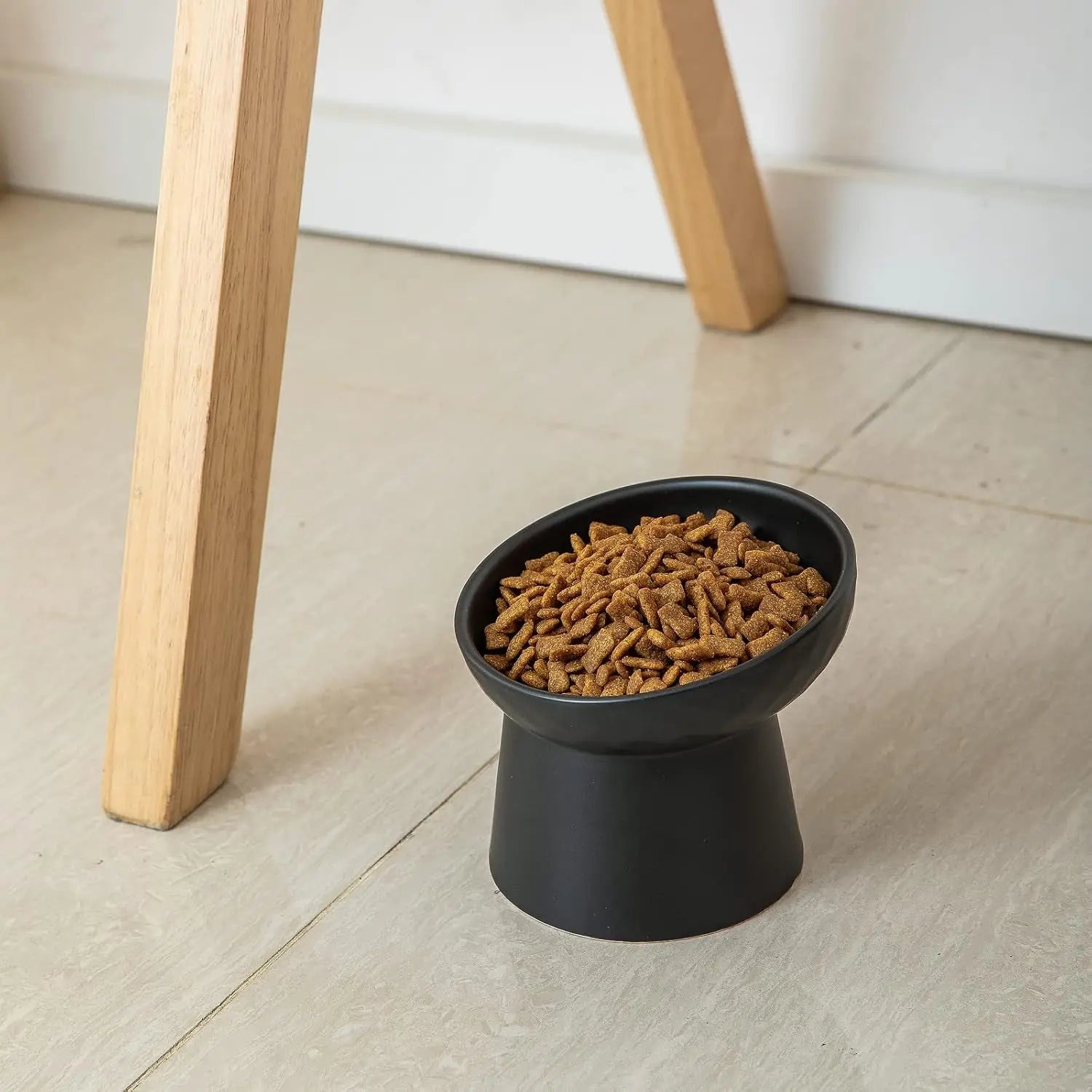 Ceramic Elevated Cat Bowls Set