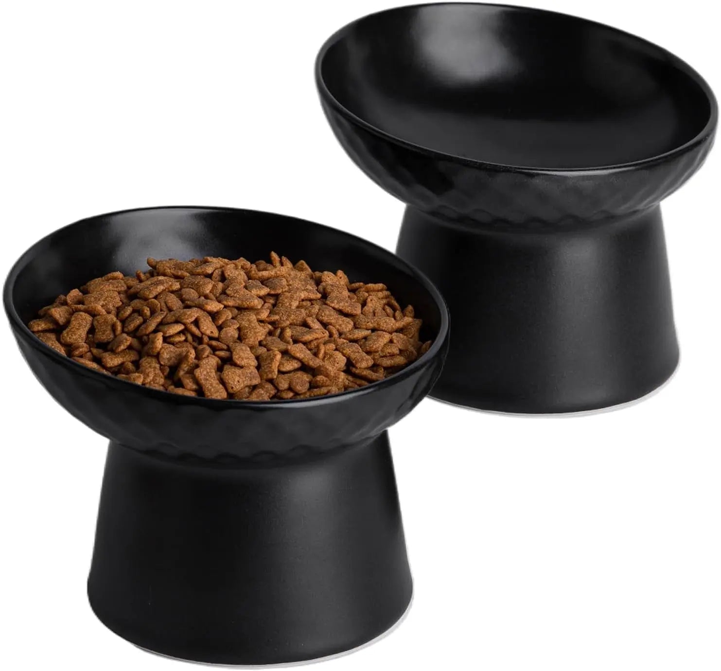 Ceramic Elevated Cat Bowls Set