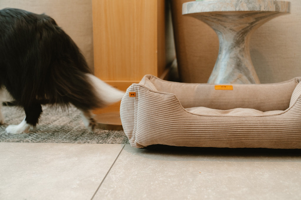 Chester & Lee |  Corduroy Sleeper Dog Bed Taupe