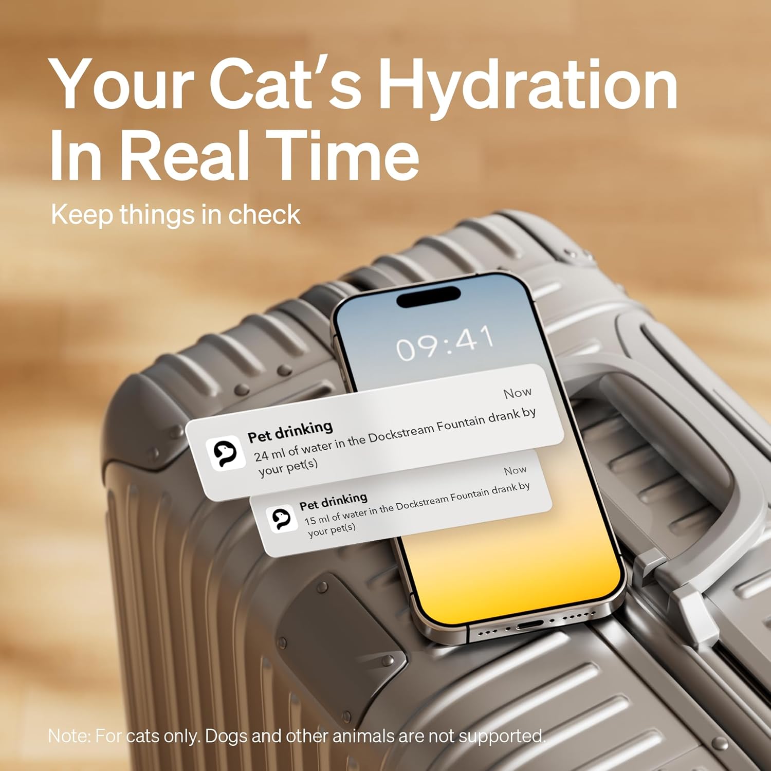 Premium Petlibro For Pets Dockstream Wireless Water Fountain | Smart Stainless Steel Hydration System with App Tracking