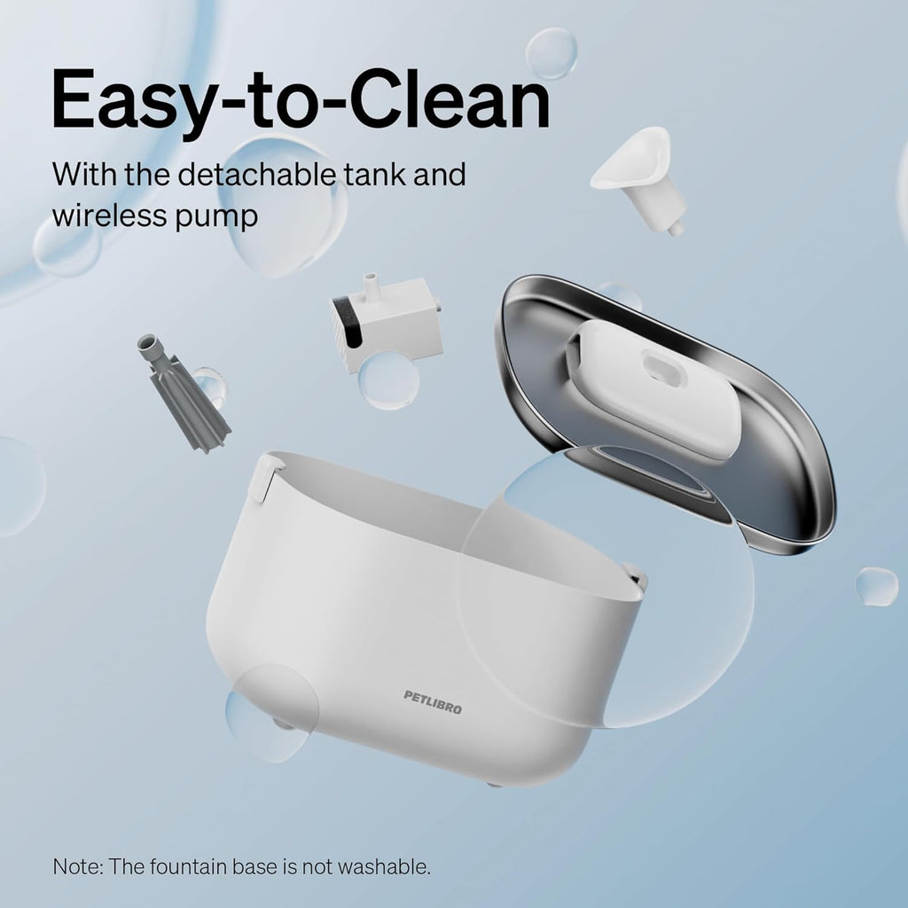 Premium Petlibro For Pets Dockstream Wireless Water Fountain | Smart Stainless Steel Hydration System with App Tracking