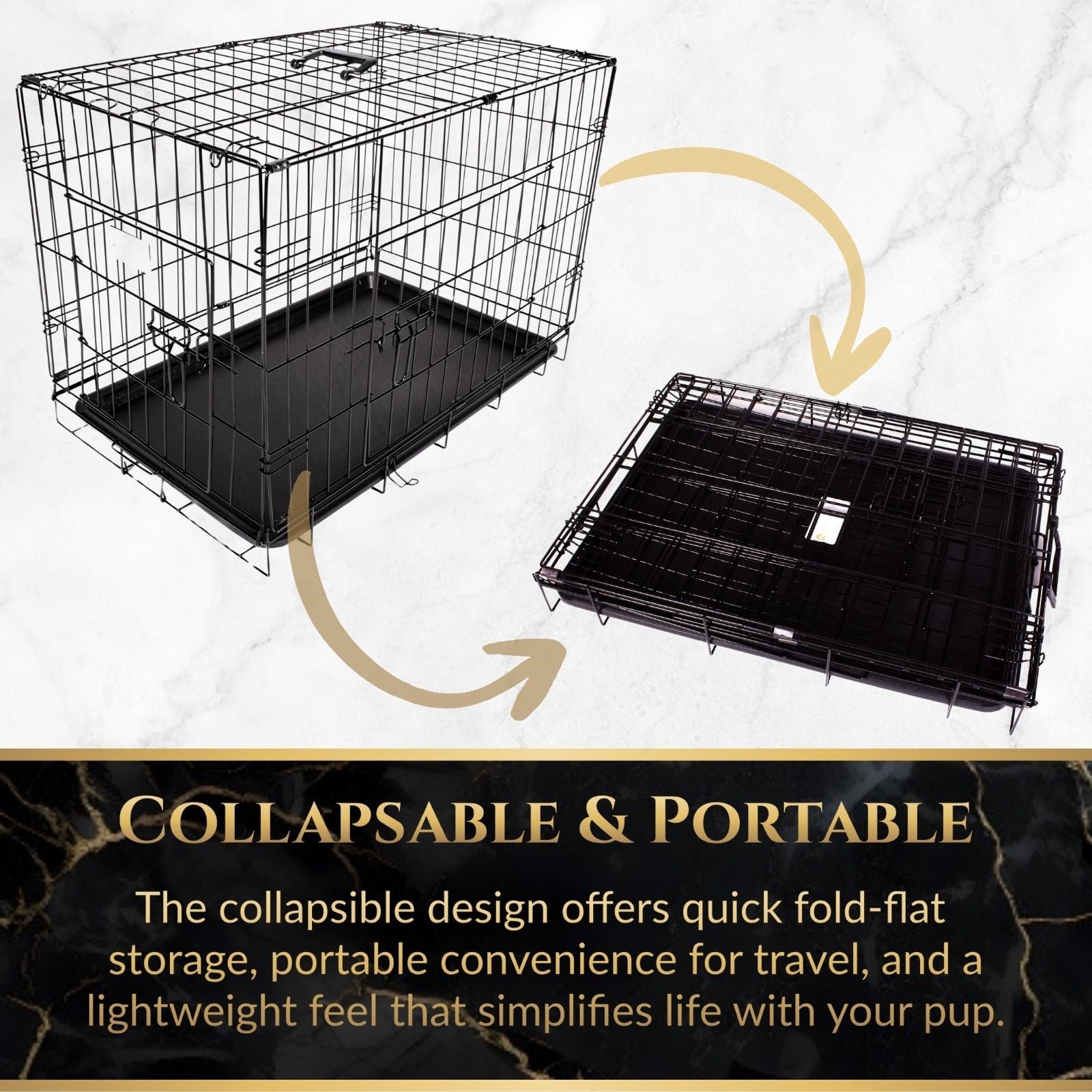 Classic Wire Kennel of Varying Sizes.