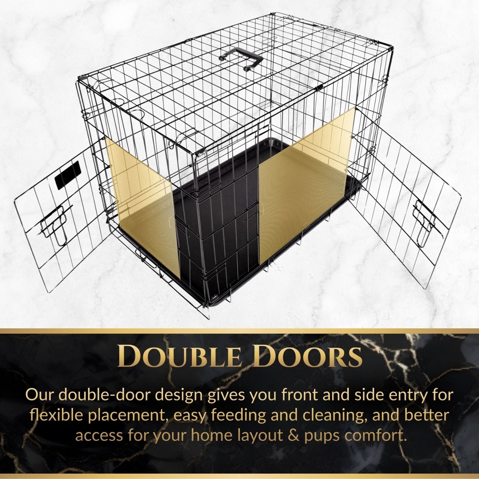 Classic Wire Kennel of Varying Sizes.