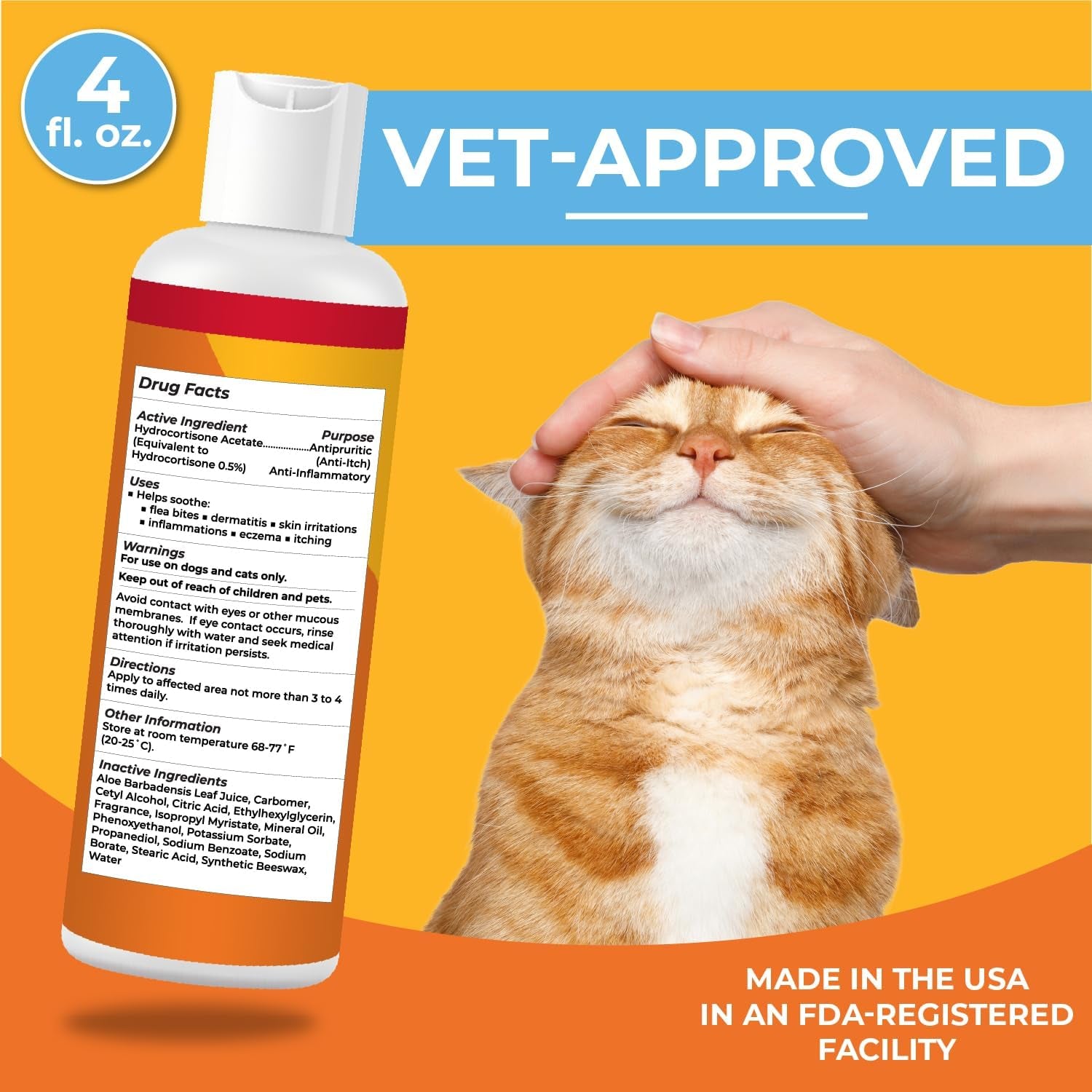 Pet Anti-Itch Hydrocortisone Cream Care Lotion