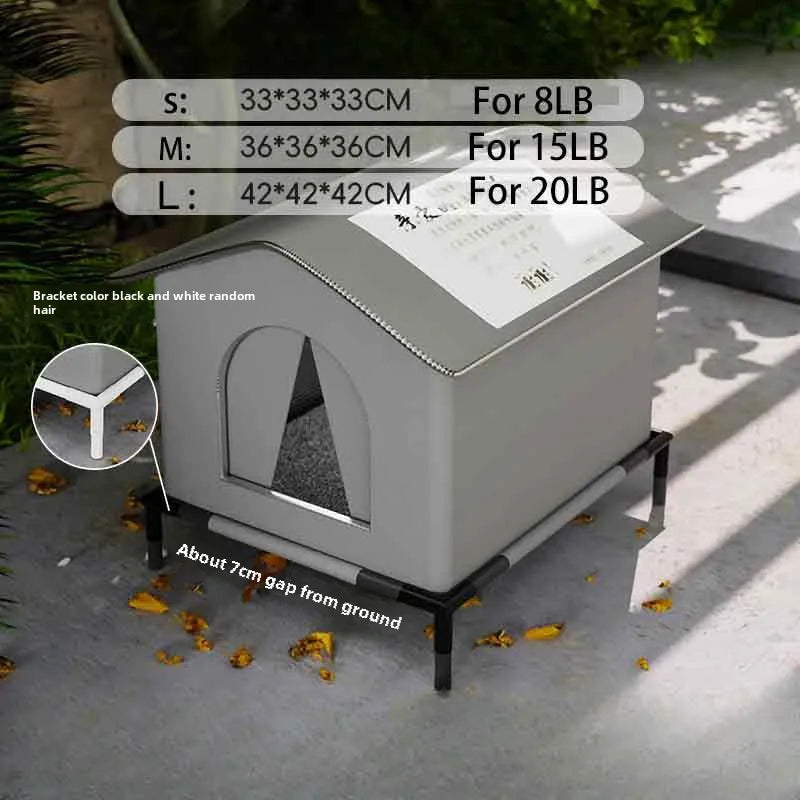 Waterproof Outdoor Pet House – Winter Warm Cat & Small Dog Cave Bed Shelter