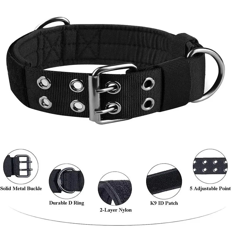 Medium To Large Nylon Tactical Pet Dog Collar