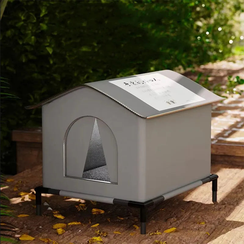 Waterproof Outdoor Pet House – Winter Warm Cat & Small Dog Cave Bed Shelter