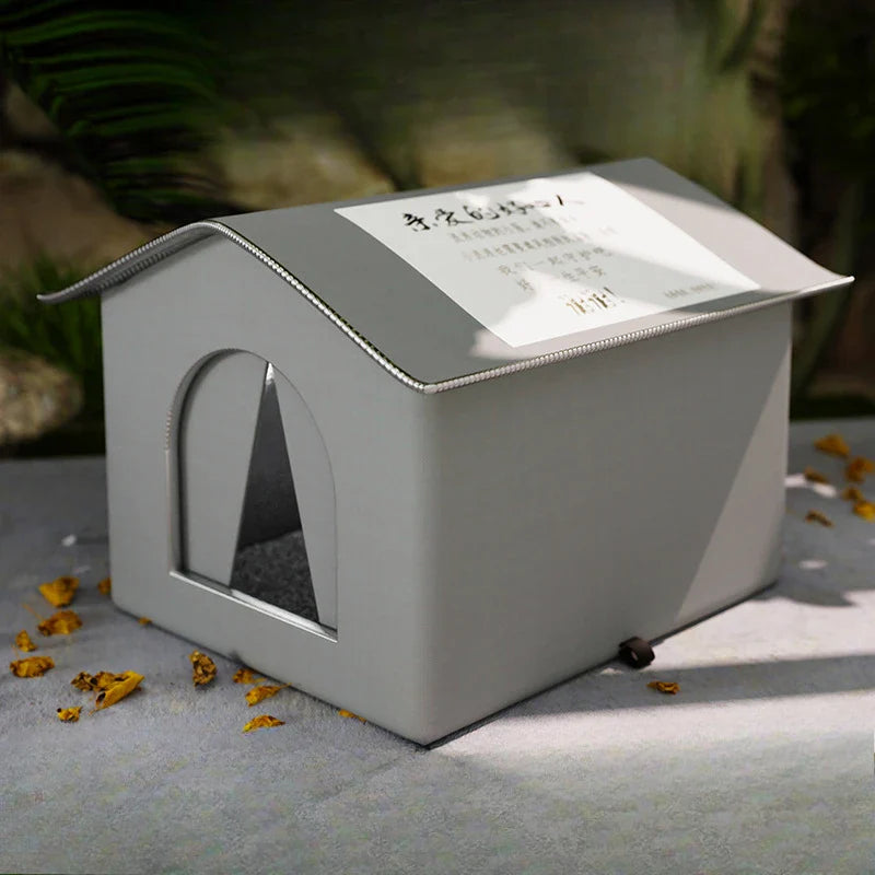 Waterproof Outdoor Pet House – Winter Warm Cat & Small Dog Cave Bed Shelter