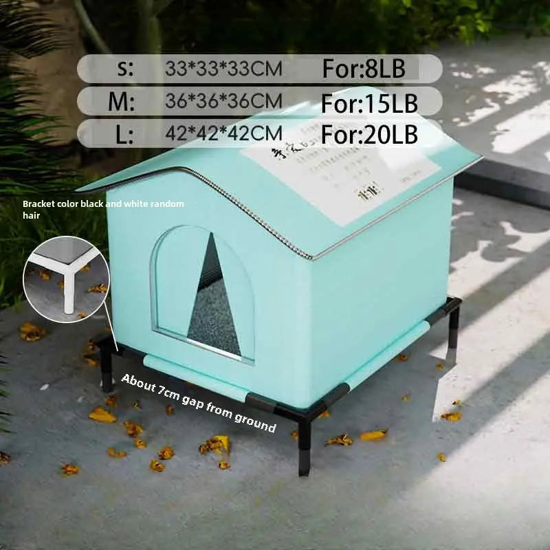 Waterproof Outdoor Pet House – Winter Warm Cat & Small Dog Cave Bed Shelter