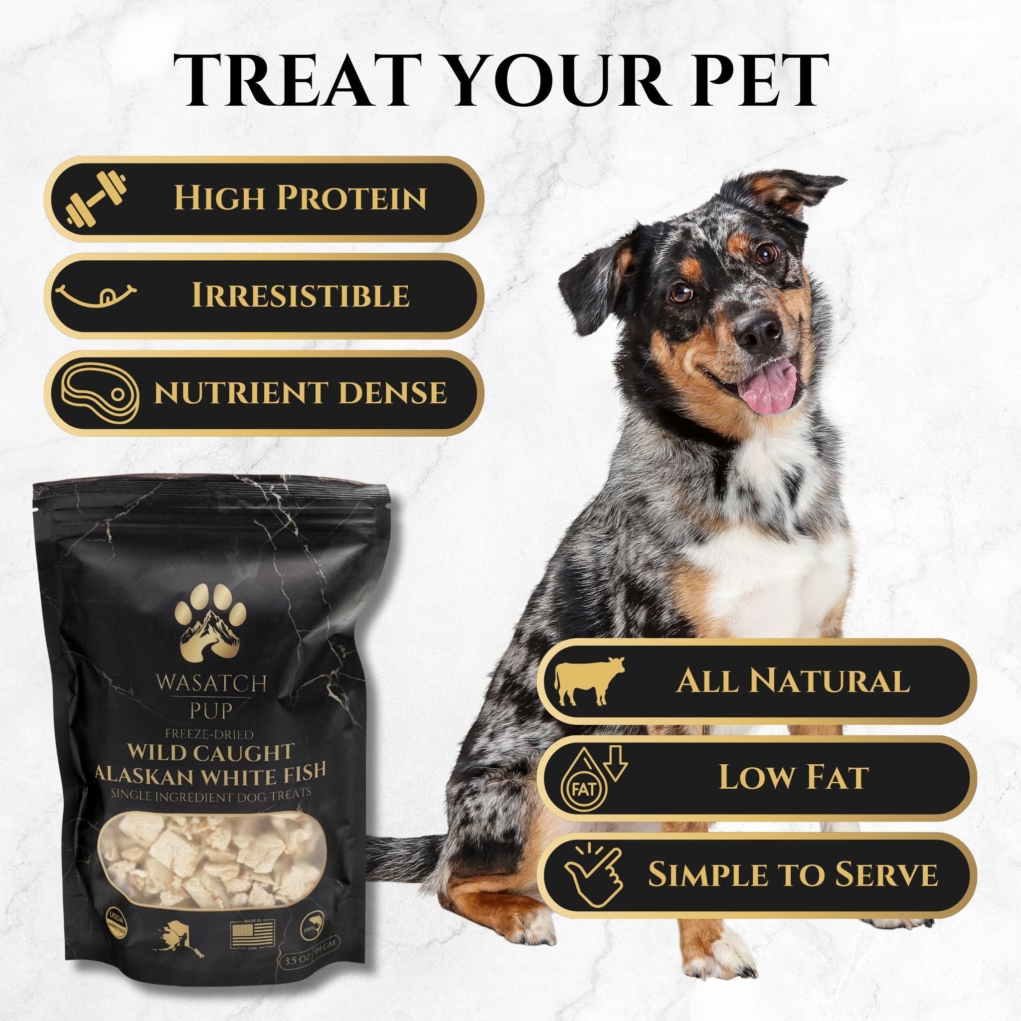 Freeze-Dried Alaskan Whitefish Treats
