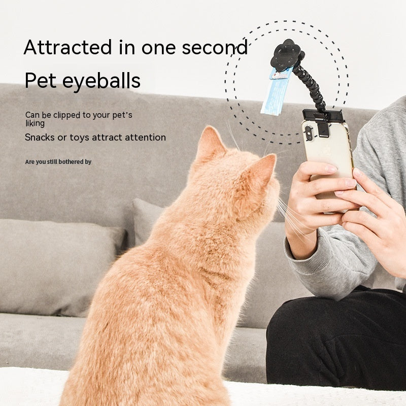 Pet Selfie Clip & Camera Lens Toy for Cats & Dogs