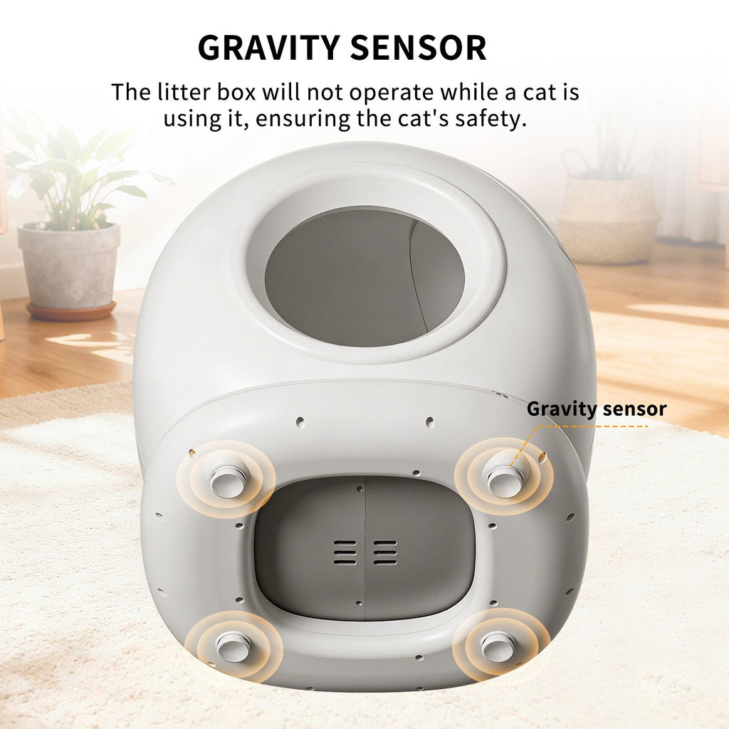 Self-Cleaning Cat Litter Box | Fully Enclosed Automatic, App Control,