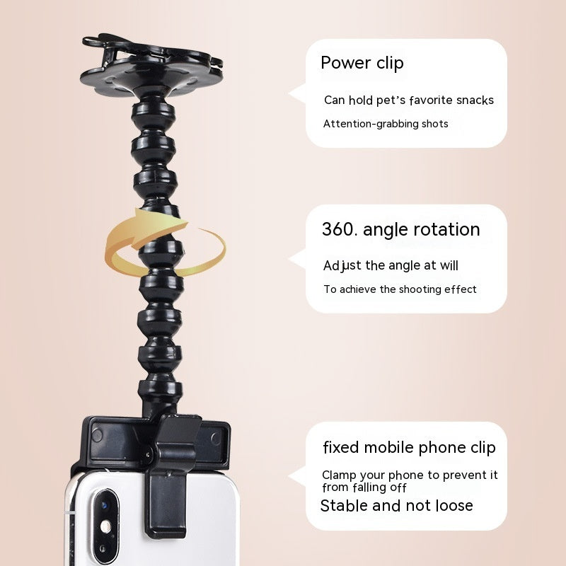 Pet Selfie Clip & Camera Lens Toy for Cats & Dogs