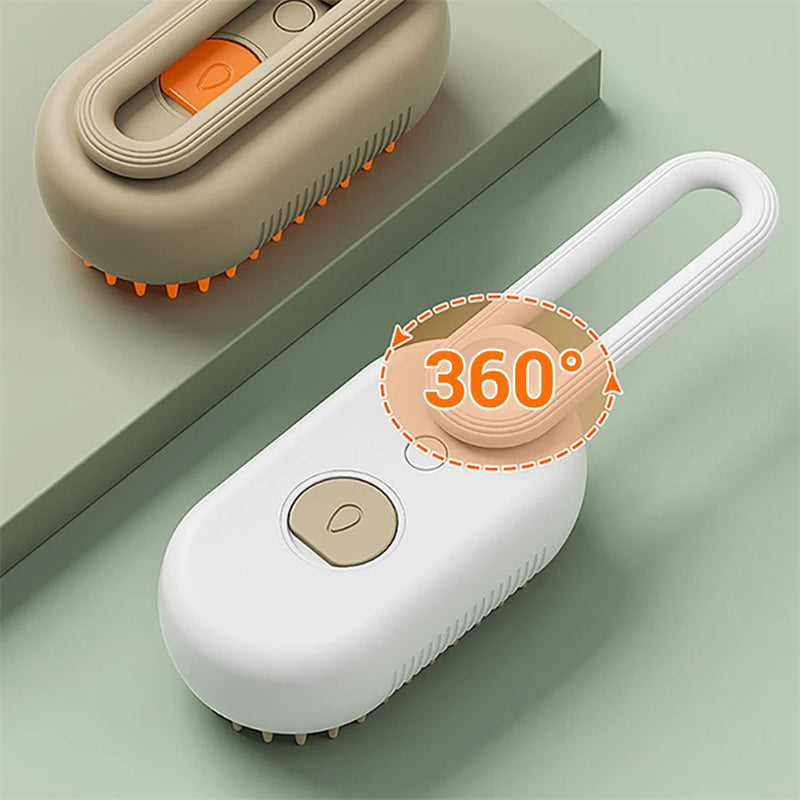 Electric Cat Steam Brush 3 In 1 Spray Pet Grooming