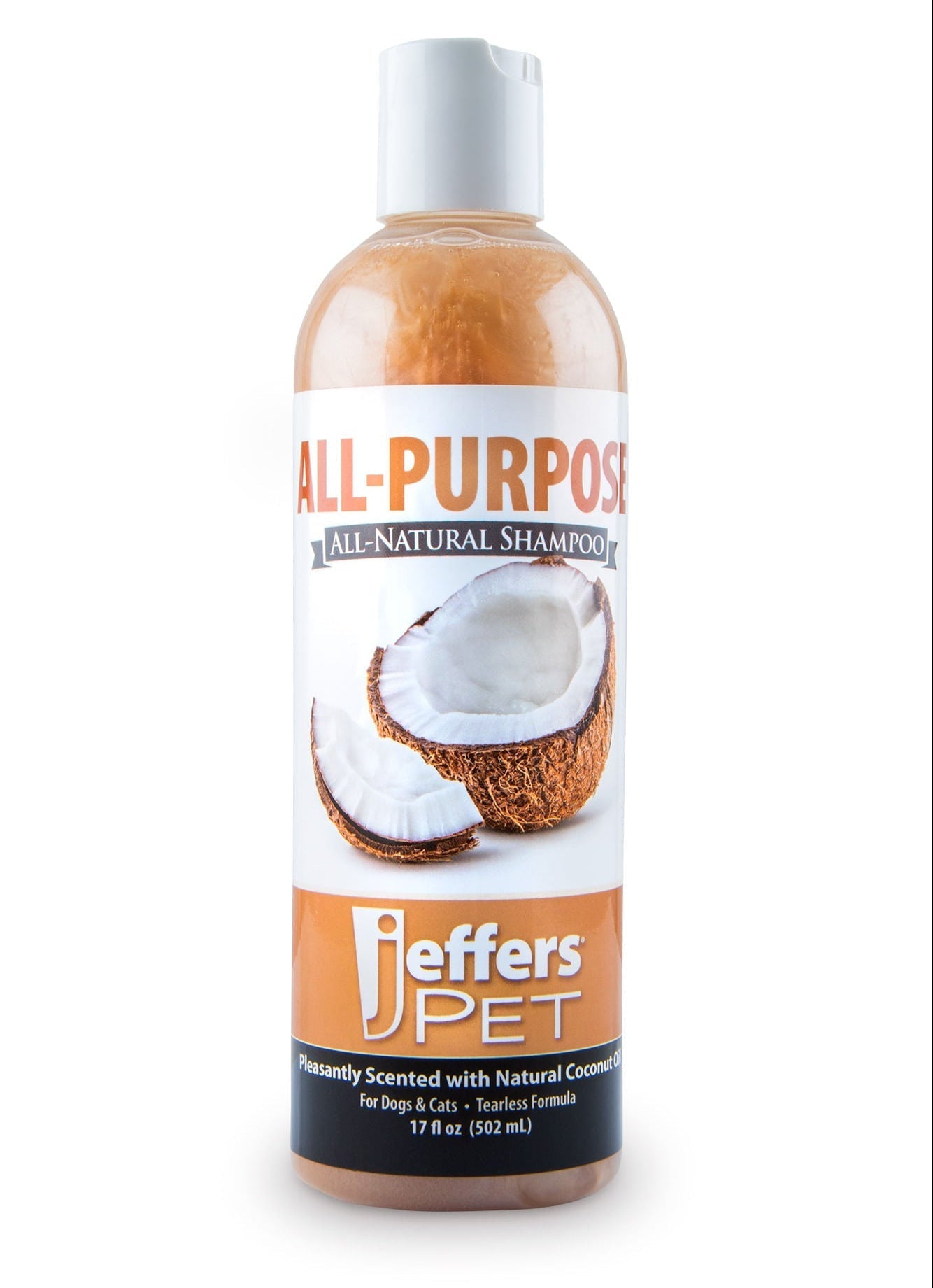 Jeffers Pet Tearless All-Purpose, All-Natural Coconut Oil Shampoo for Dogs & Cats