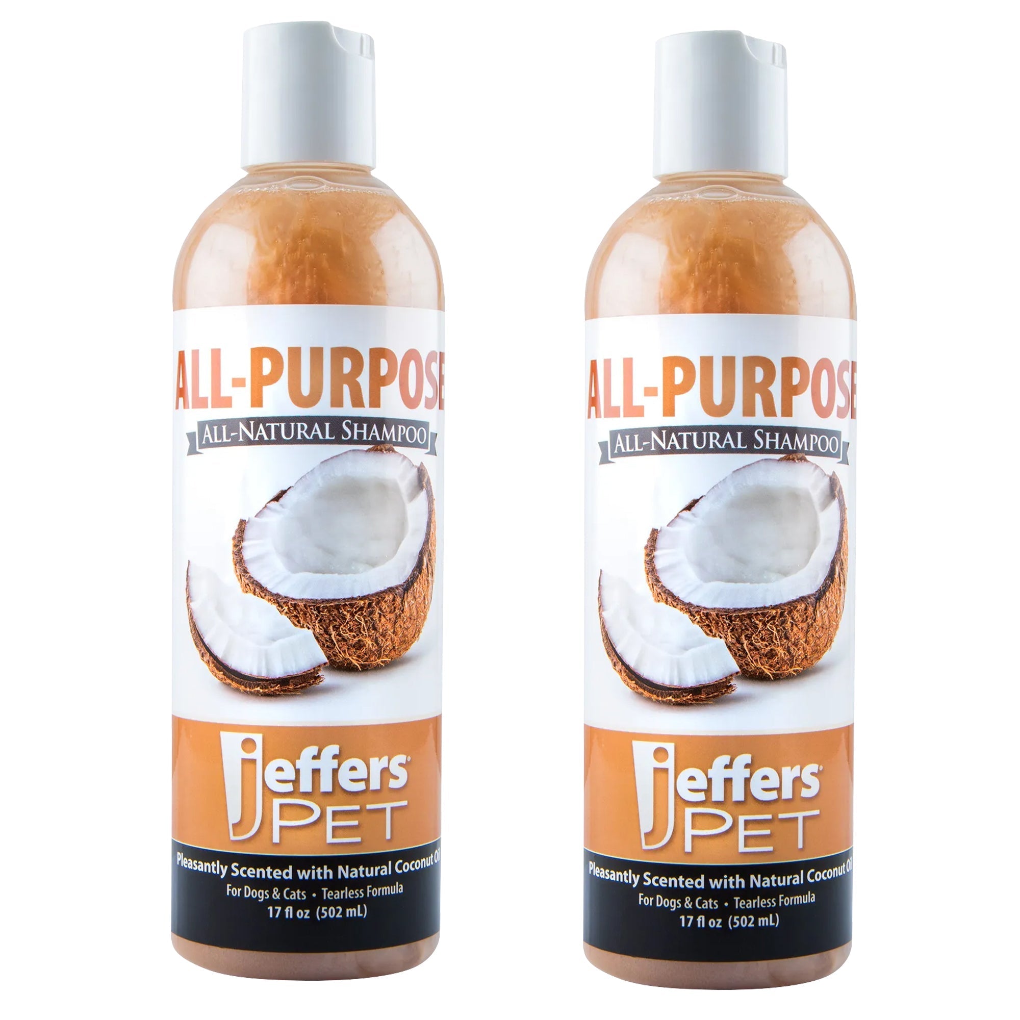 Jeffers Pet Tearless All-Purpose, All-Natural Coconut Oil Shampoo for Dogs & Cats