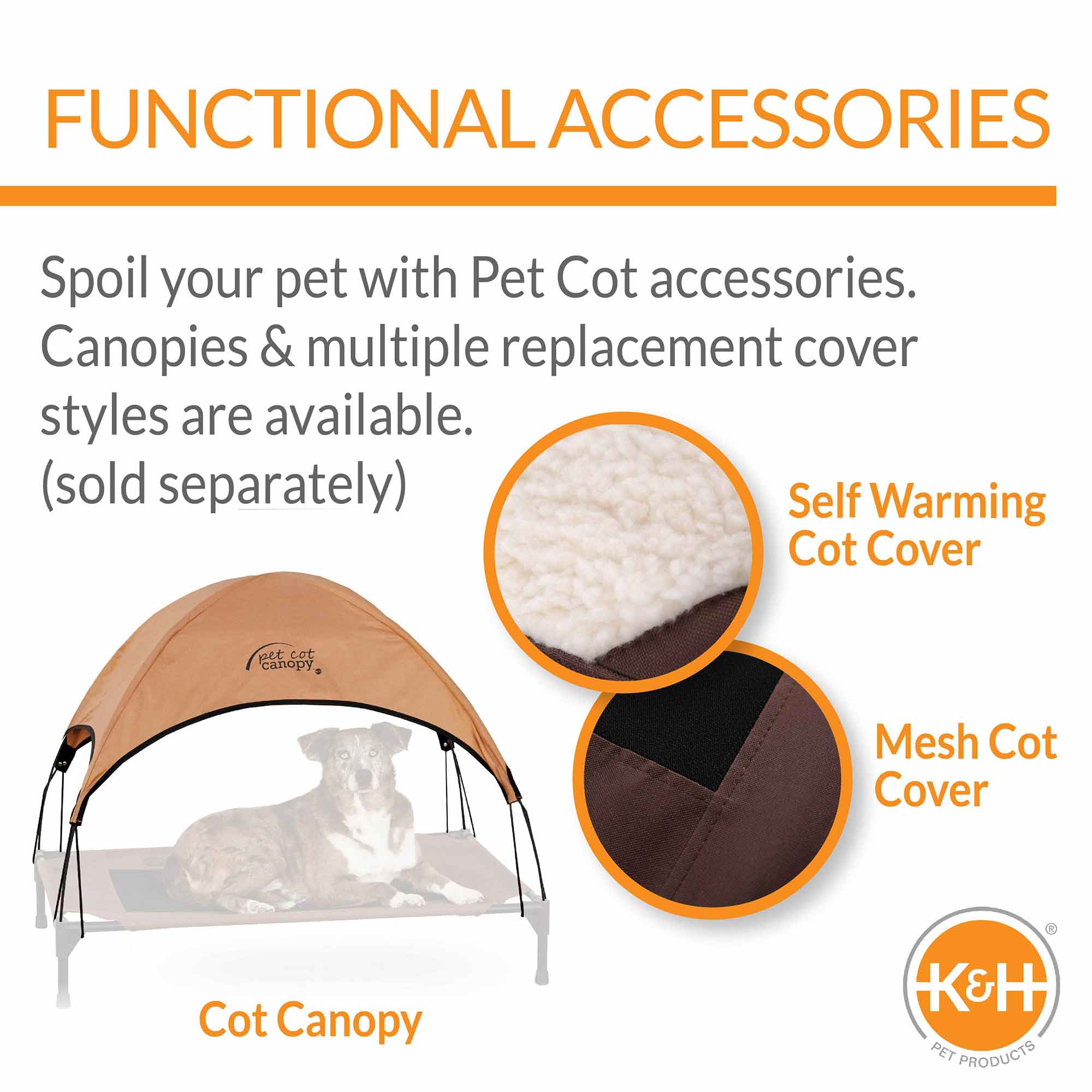 K&H Pet Products Original Bolster Pet Cot.