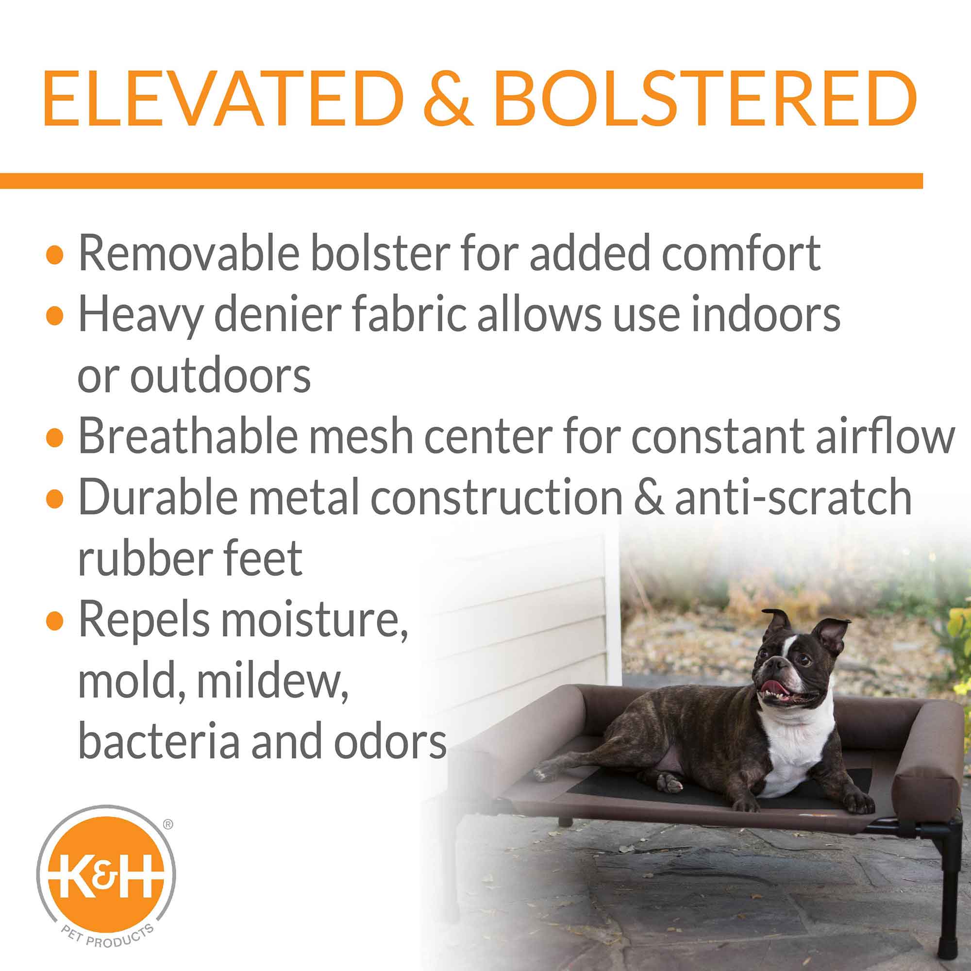 K&H Pet Products Original Bolster Pet Cot.