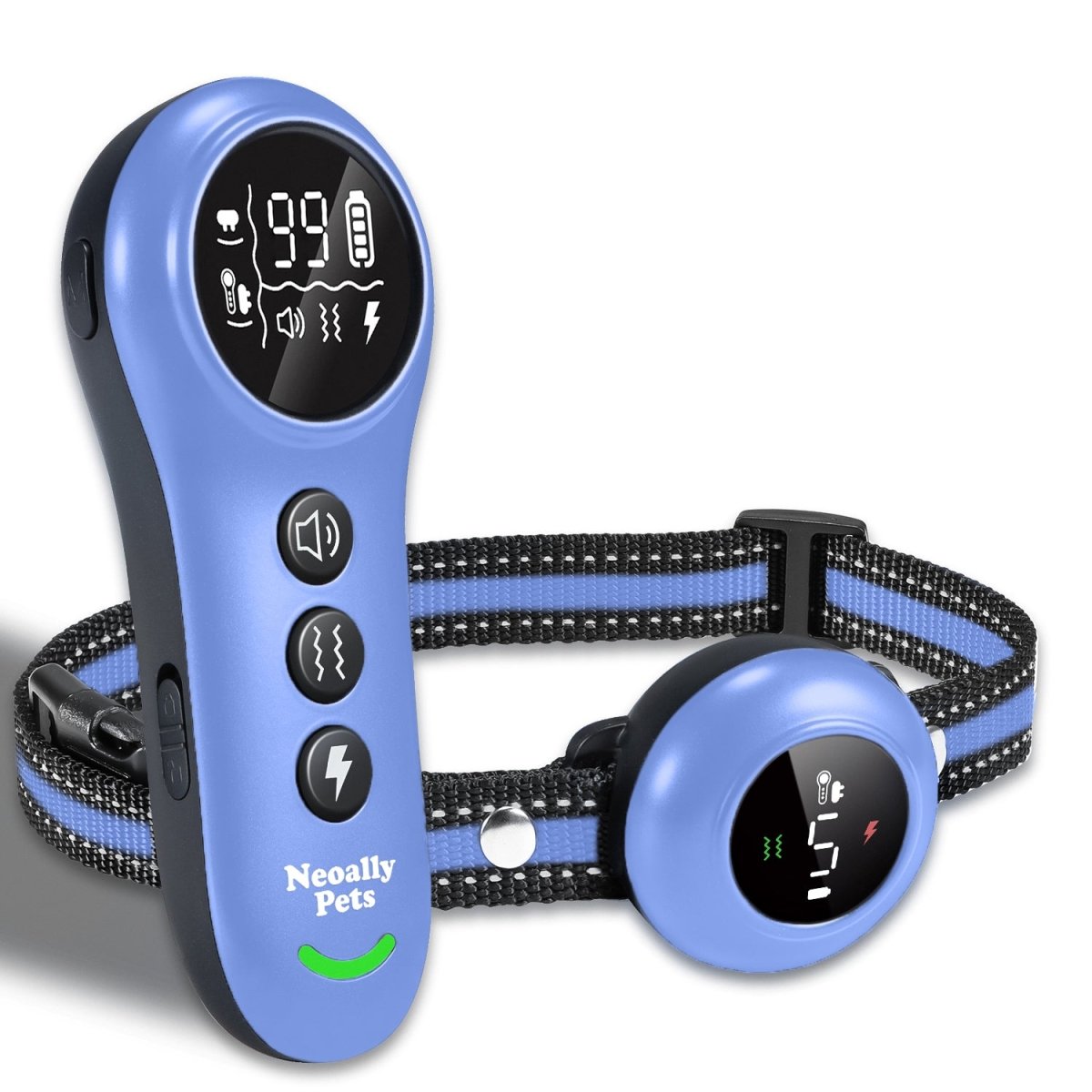 NeoAlly 2-in-1 Dog Training & Bark Control Collar | Automatic Barking Detection, Remote Shock | Rechargeable, Waterproof