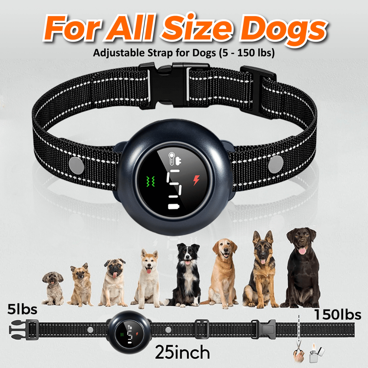 NeoAlly 2-in-1 Dog Training & Bark Control Collar | Automatic Barking Detection, Remote Shock | Rechargeable, Waterproof