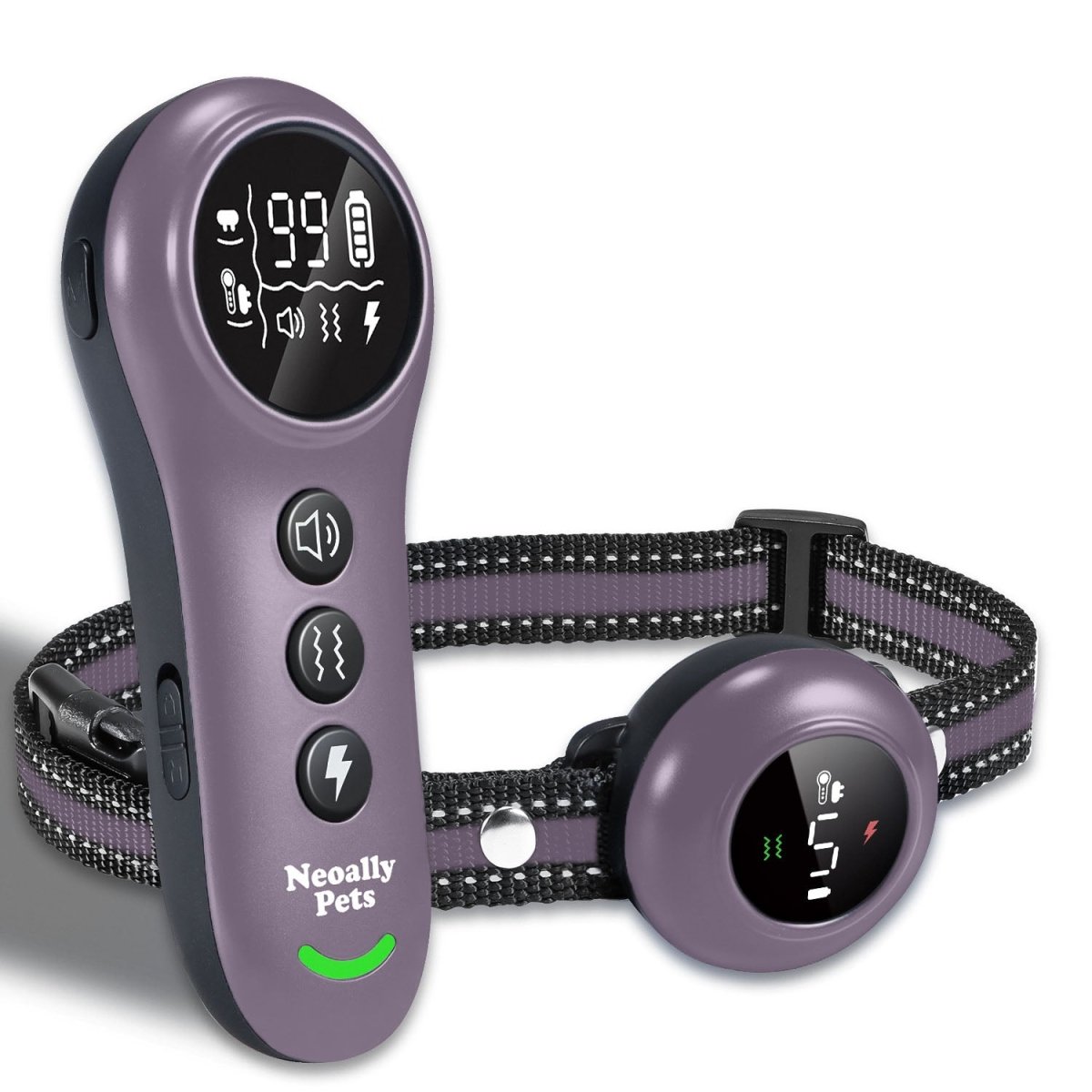 NeoAlly 2-in-1 Dog Training & Bark Control Collar | Automatic Barking Detection, Remote Shock | Rechargeable, Waterproof